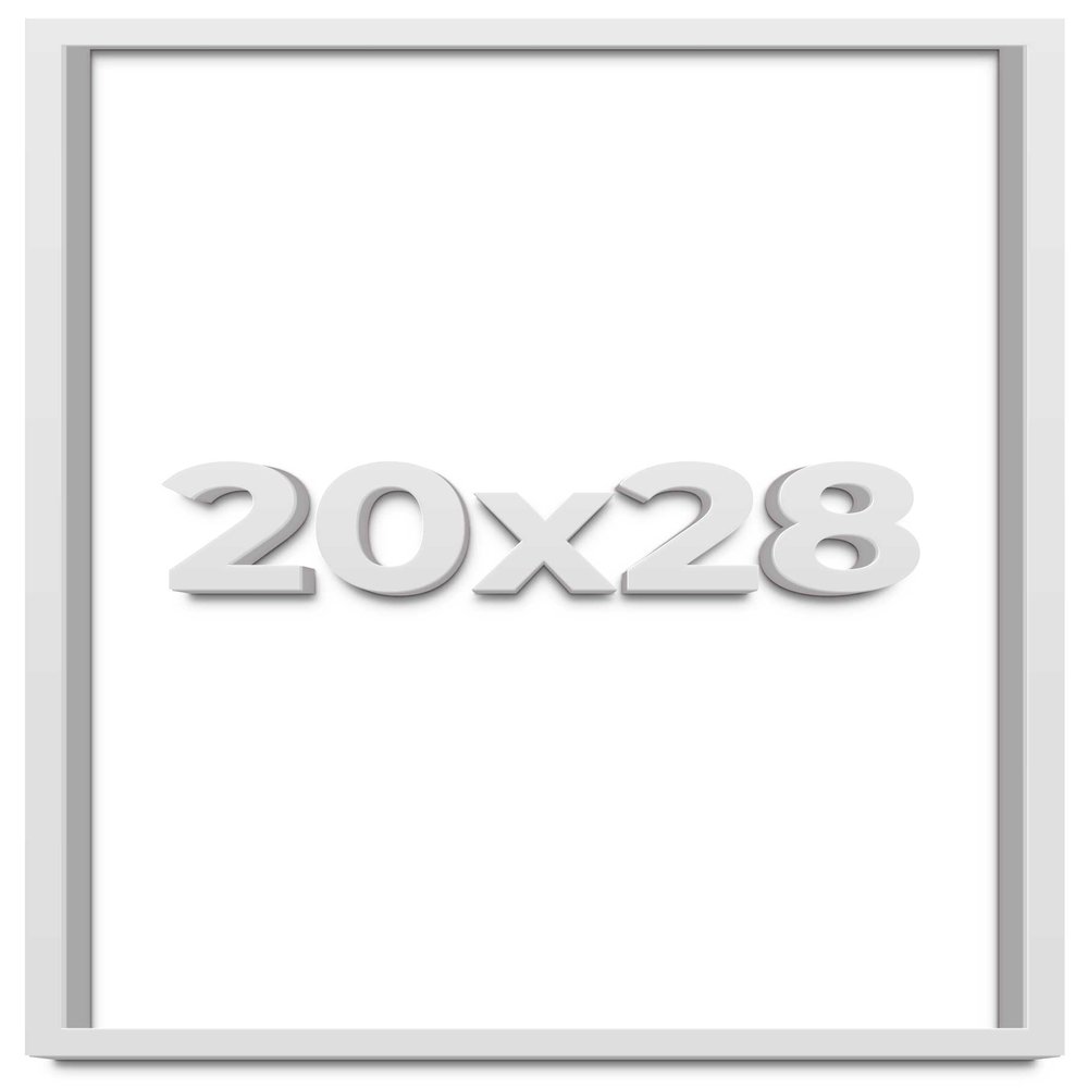 20x28 White Shadow Box Frame - Shadow Box Frame Interior Size 20x28 by 1 Inches Deep - White Frame is Made to Display Items Up to 1 Inches Deep Includes Shatter Resistant Acrylic, Backing, Hardware