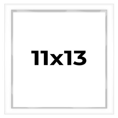 11x13 Shadow Box White Contemporary Frame - Interior Size 11x13 by 1 Inches Deep - White Frame is Made to Display Items Up to 1 Inches Deep Includes Shatter Resistant Acrylic, Backing, Hardware