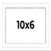 10x6 Shadow Box White Contemporary Frame - Interior Size 10x6 by 1 Inches Deep - This White Frame is Made to Display Items Up to 1 Inches Deep Includes Shatter Resistant Acrylic, Backing, Hardware view 1