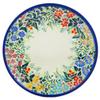 Polmedia Polish Pottery Lunch Plate UNIKAT - Floral Abundance Pattern Handmade in Boleslawiec Poland + Certificate of Authenticity view 1