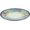 Polmedia Polish Pottery Lunch Plate UNIKAT - Floral Abundance Pattern Handmade in Boleslawiec Poland + Certificate of Authenticity view 2