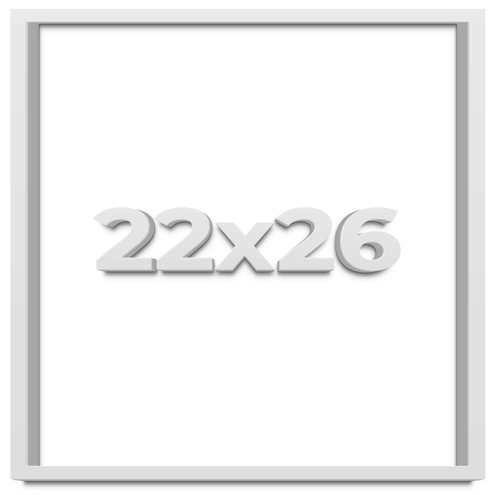 22x26 White Shadow Box Frame - Shadow Box Frame Interior Size 22x26 by 1 Inches Deep - White Frame is Made to Display Items Up to 1 Inches Deep Includes Shatter Resistant Acrylic, Backing, Hardware