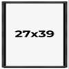 27x39 Shadow Box Charcoal Black Frame Display Case Solid Wood Shadowbox | 1" Inch Deep | with UV Acrylic Plexiglass, Backing & Hanging Hardware view 1
