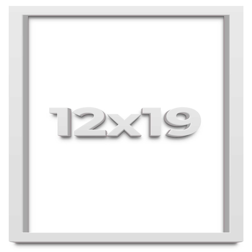 12x19 White Shadow Box Frame - Shadow Box Frame Interior Size 12x19 by 1 Inches Deep - White Frame is Made to Display Items Up to 1 Inches Deep Includes Shatter Resistant Acrylic, Backing, Hardware
