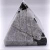 3.7" 1.77LBs White Rainbow Moonstone w/Black Tourmaline Inclusions Pyramid Polished Natural Feldspar Gemstone Crystal Mineral Specimen - India + One Polished Clear Quartz Cabochon view 2