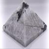 3.7" 1.77LBs White Rainbow Moonstone w/Black Tourmaline Inclusions Pyramid Polished Natural Feldspar Gemstone Crystal Mineral Specimen - India + One Polished Clear Quartz Cabochon view 3