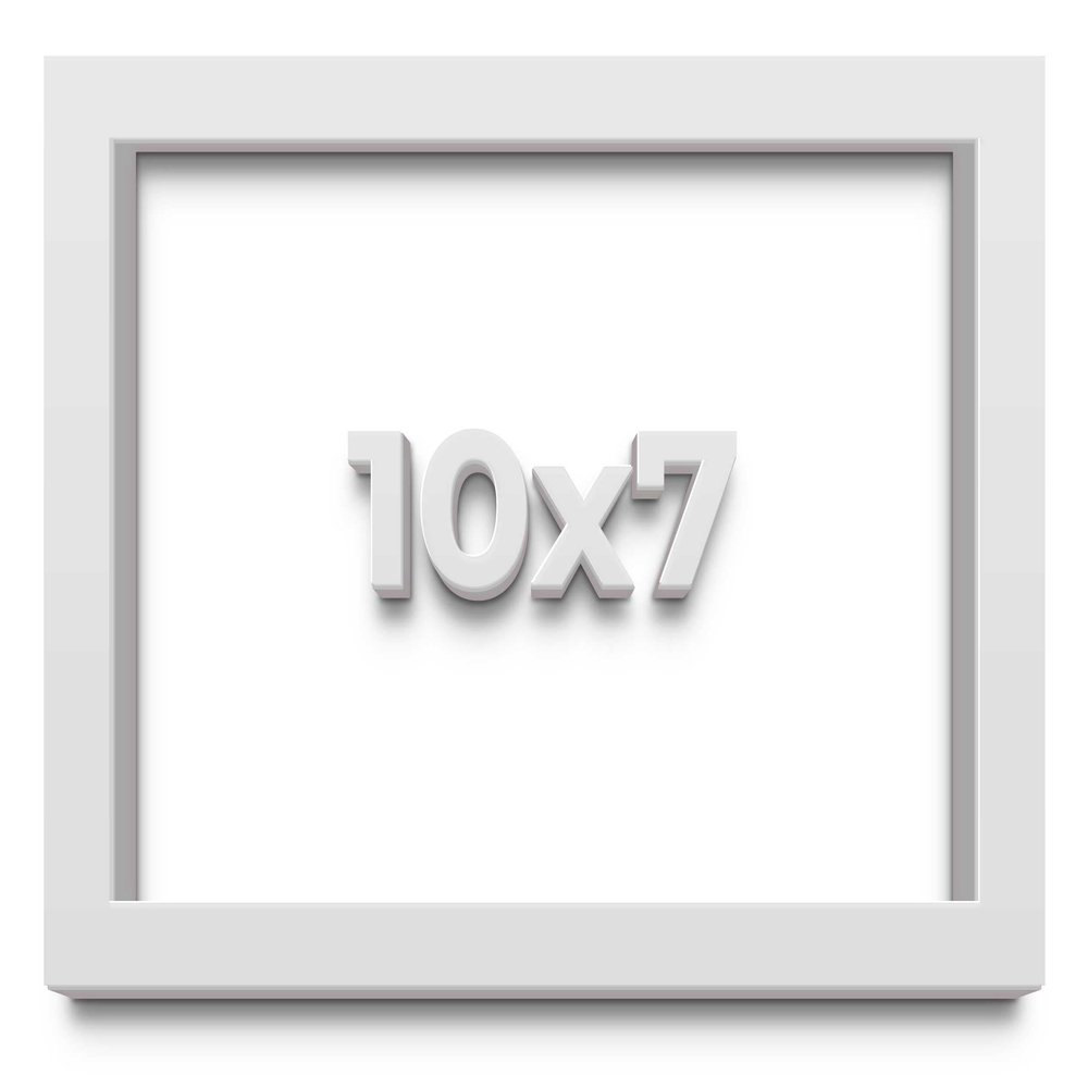 10x7 White Shadow Box Frame - Shadow Box Frame Interior Size 10x7 by 1 Inches Deep - Made to Display Items Up to 1 Inches Deep Includes Shatter Resistant Acrylic, Backing, Hardware