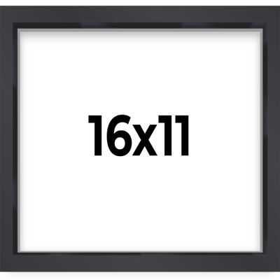 11x16 Shadow Box Frame Contemporary Black | 3/4" Depth of Usable Space| Interior Size 11x16 or 16x11 Inches| UV Resistant Acrylic, Acid-Free Backing, Wall Hangers | Made in USA