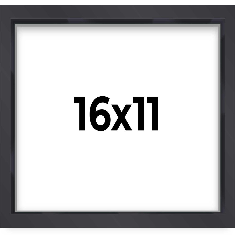 11x16 Shadow Box Frame Contemporary Black | 3/4" Depth of Usable Space| Interior Size 11x16 or 16x11 Inches| UV Resistant Acrylic, Acid-Free Backing, Wall Hangers | Made in USA