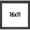 11x16 Shadow Box Frame Contemporary Black | 3/4" Depth of Usable Space| Interior Size 11x16 or 16x11 Inches| UV Resistant Acrylic, Acid-Free Backing, Wall Hangers | Made in USA view 1
