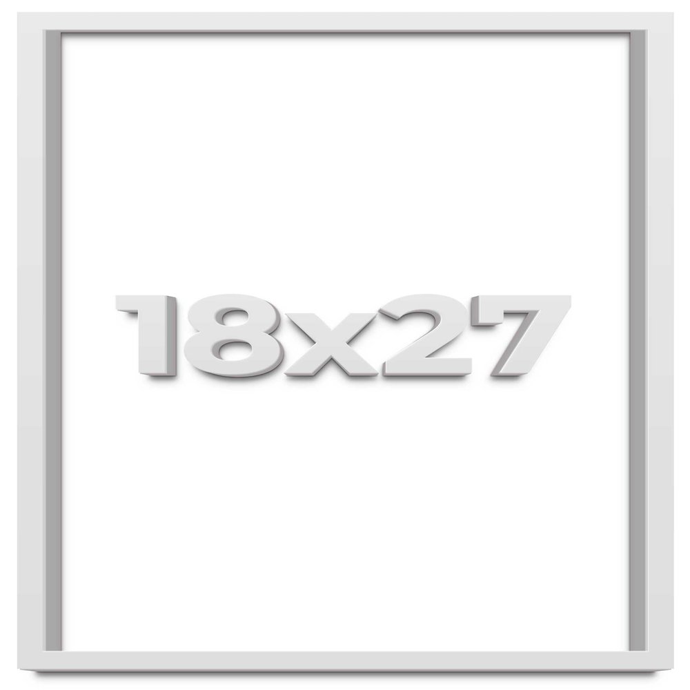 18x27 White Shadow Box Frame - Shadow Box Frame Interior Size 18x27 by 1 Inches Deep - White Frame is Made to Display Items Up to 1 Inches Deep Includes Shatter Resistant Acrylic, Backing, Hardware