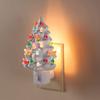 Fox Valley Traders White Ceramic Tree Nightlights, Set of 2 view 2