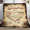 NAZENTI Personalized Blanket Letter Blanket Birthday Gift for Mom Gift for Her Nana Birthday Gift for Mom Grandma Gift for Wife Flower Black White (Hand Grandma) view 1