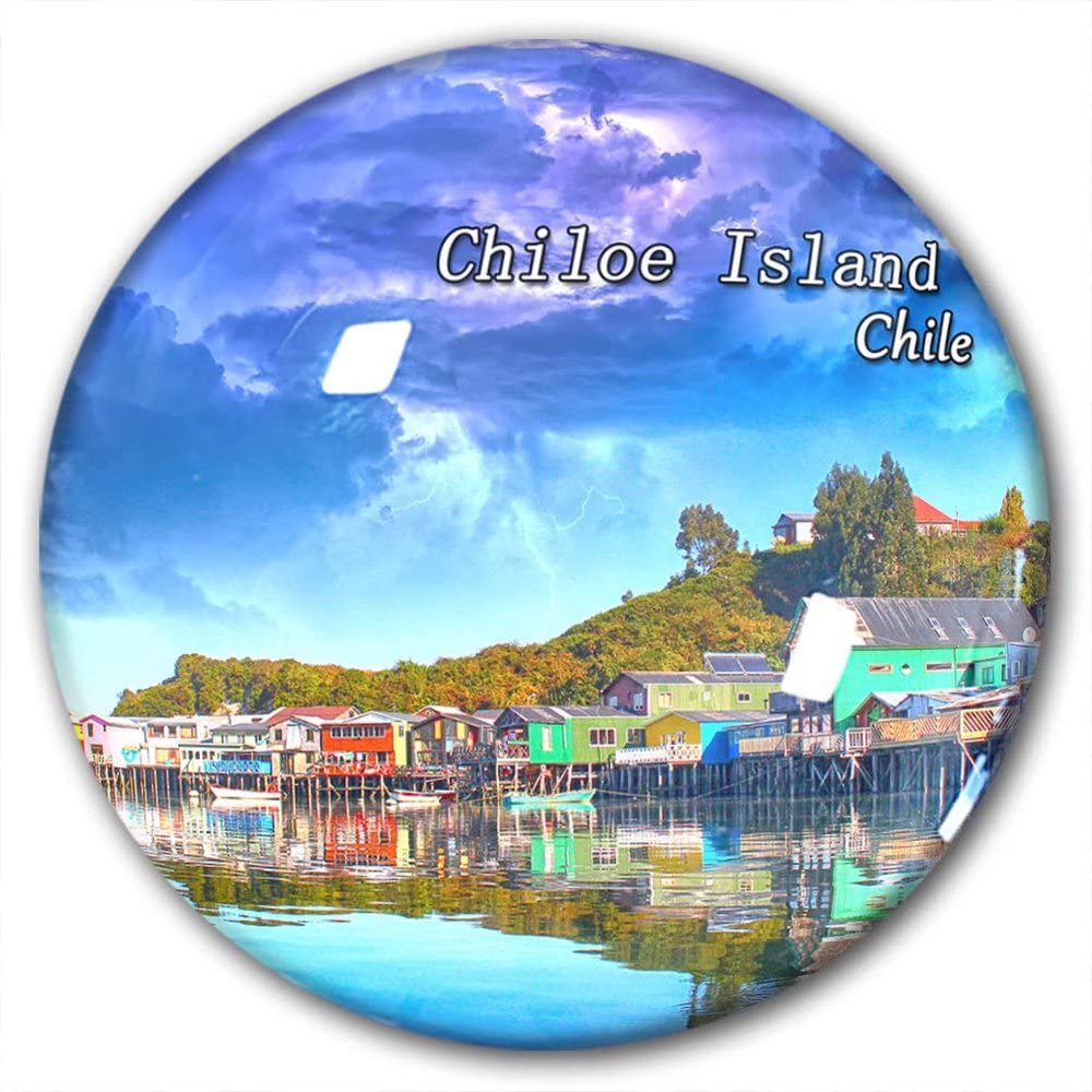 Chile Chiloe Island Fridge Magnet Refrigerator Stickers Decorative Magnet Travel Souvenir Crystal Glass