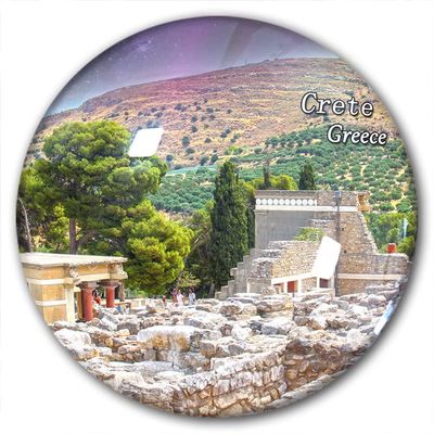 Greece Crete Fridge Magnet Refrigerator Stickers Decorative Magnet Travel Souvenir Crystal Glass