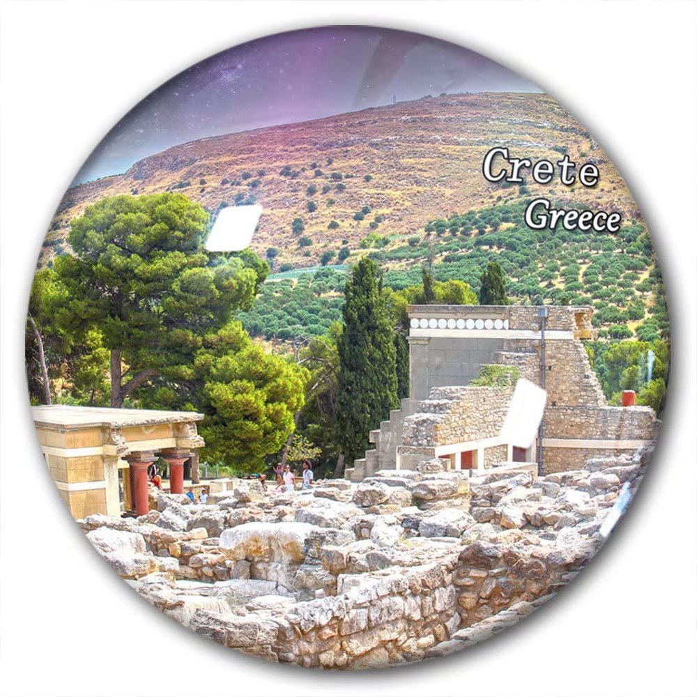 Greece Crete Fridge Magnet Refrigerator Stickers Decorative Magnet Travel Souvenir Crystal Glass