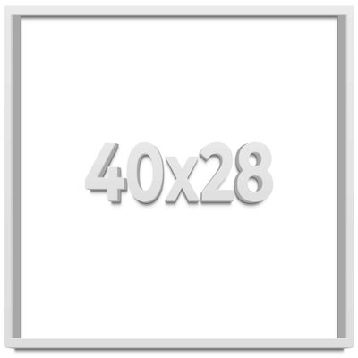 40x28 White Shadow Box Frame - Shadow Box Frame Interior Size 40x28 by 1 Inches Deep - White Frame is Made to Display Items Up to 1 Inches Deep Includes Shatter Resistant Acrylic, Backing, Hardware
