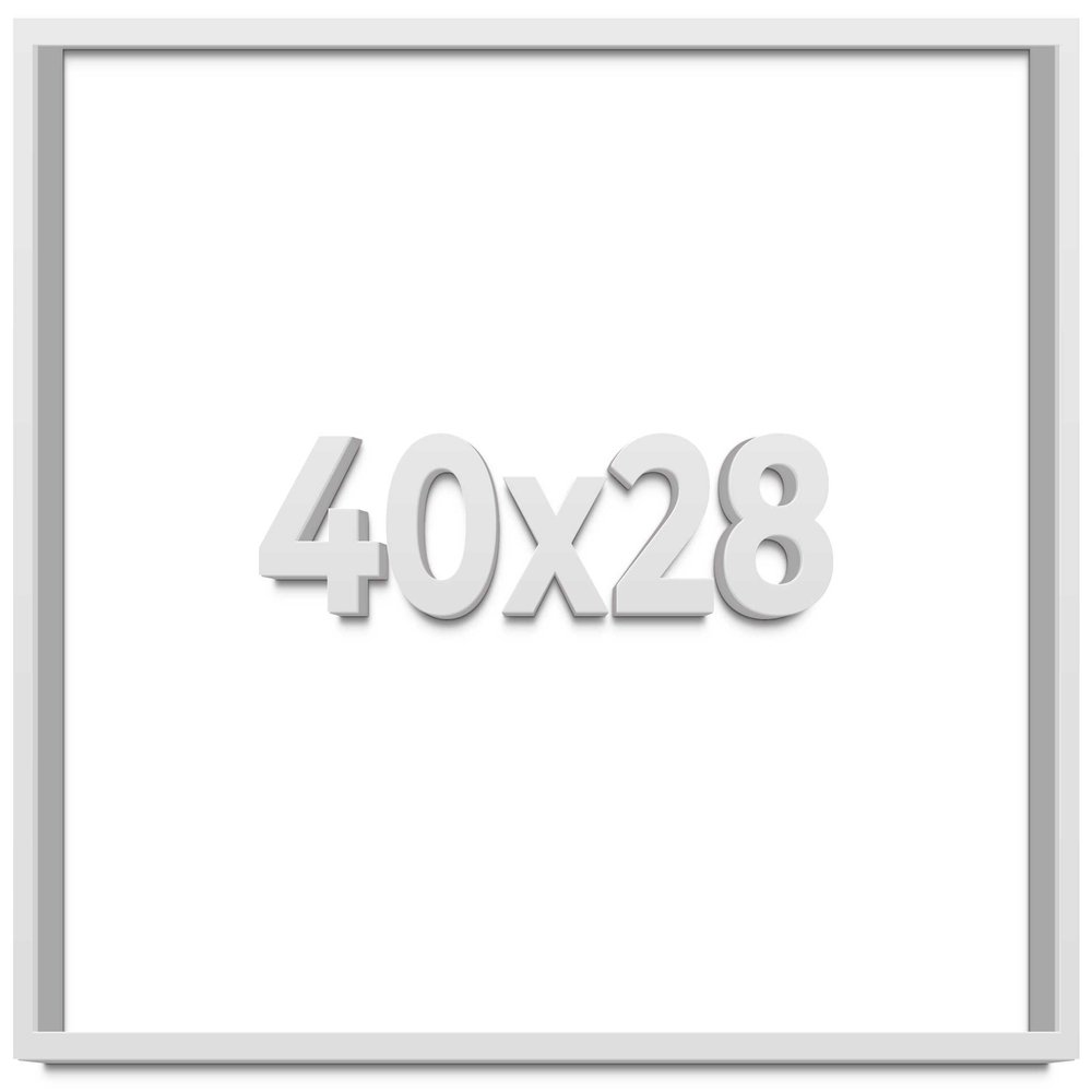 40x28 White Shadow Box Frame - Shadow Box Frame Interior Size 40x28 by 1 Inches Deep - White Frame is Made to Display Items Up to 1 Inches Deep Includes Shatter Resistant Acrylic, Backing, Hardware