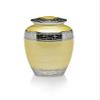 Adult Cremation Urn for Human Ashes - Yellow Enamel Over Nickel-Plated Brass Memorial Cremation Urn with Fleur-de-lis Design - Brass Urn, Adult - 200 cu. in. view 1