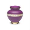 Adult Cremation Urn for Human Ashes - Matte Purple Brass Cremation Urn with Mother of Pearl Band - Adult Size - Matte Purple - 200 cu. in. view 1