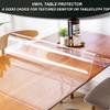 1.5mm Thick 40x68" or 66" Clear PVC Table Cover Protector Plastic Table Protector for Dining Room Living Room Artwork Table Screen Protection Crystal Plastic Tablecloth Protector Table Pad for Kitchen view 2