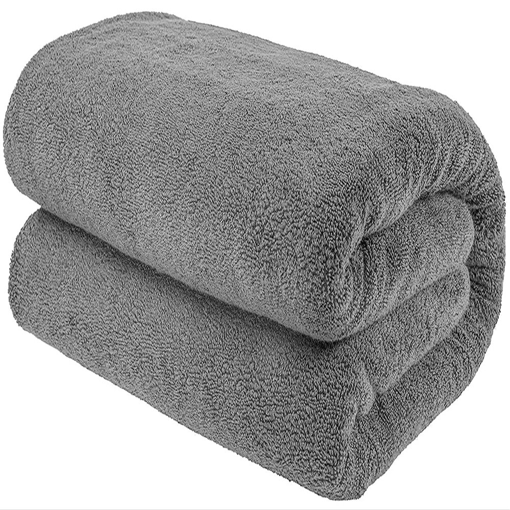 100% Cotton Oversized 40x80 Bath Sheet, Turkish Bath Towels for Bathroom Extra Large, Gray Bath Sheet