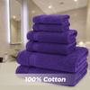 American Bath Towels 100% Cotton 6 Piece Turkish Towel Set, Ultra Soft Absorbent Bathroom Towels, 2 Bath Towel 2 Hand Towels 2 Washcloths, Purple view 2