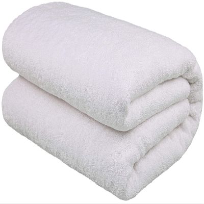 100% Cotton Oversized 40x80 Bath Sheet, Turkish Bath Towels for Bathroom Extra Large, White Bath Sheet