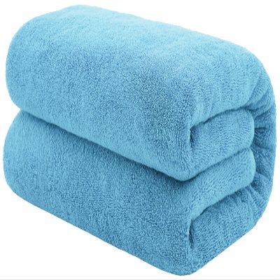 100% Cotton Oversized 40x80 Bath Sheet, Turkish Bath Towels for Bathroom Extra Large, Baby Blue Bath Sheet