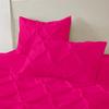 All Season 3PC Down Comforter Sets, 100% Organic Cotton 800TC 600GSM. Pinch Pleated, Breathable, Soft, Fluffy, Light Weight, Machine Washable, Standard Queen Size, HOT Pink view 2