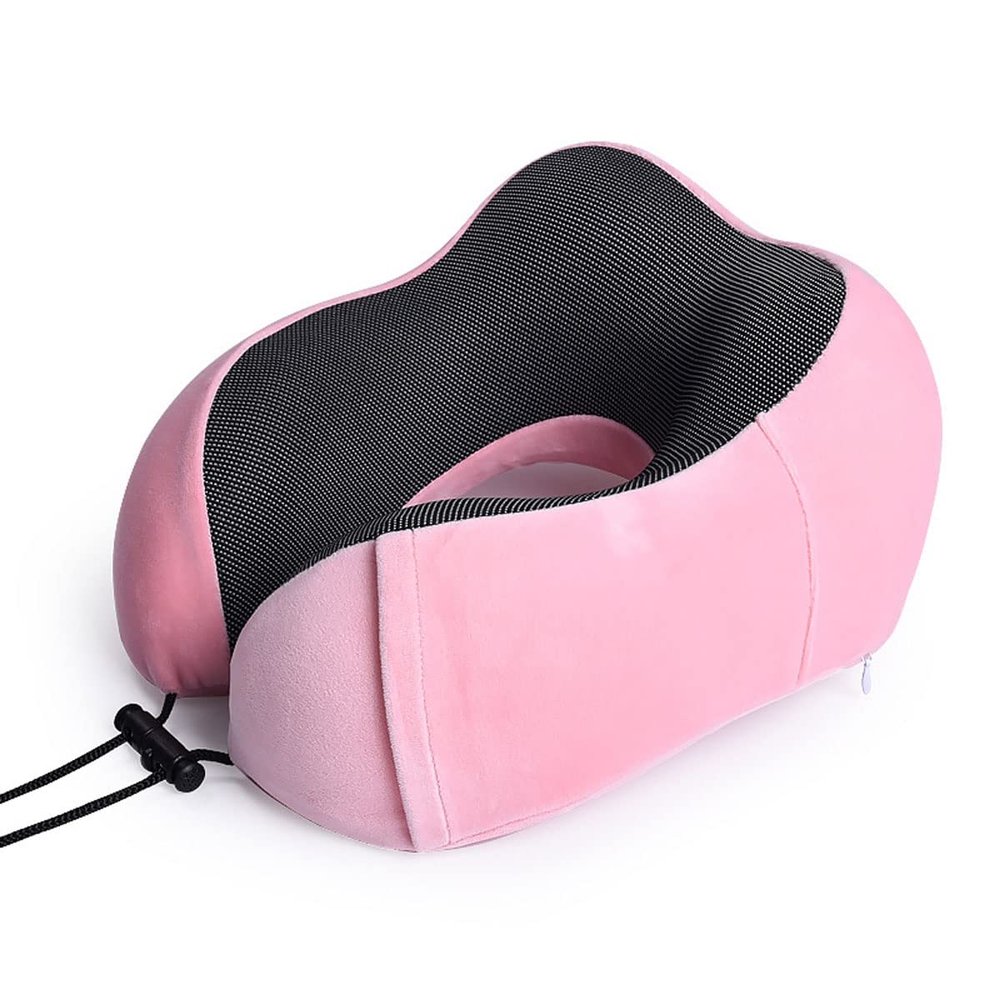 Feilx Travel Pillow 100% Pure Memory Foam Neck Pillow, Comfortable & Breathable Cover, Machine Washable, Lightweight for Children Kids Plane Travel Home Office Use (Color : C)