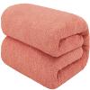 100% Cotton Oversized 40x80 Bath Sheet, Turkish Bath Towels for Bathroom Extra Large, Coral Bath Sheet view 1