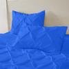 All Season 3PC Down Alternative Comforter Sets, 100% Organic Cotton 800TC 600GSM. Pinch Pleated, Breathable, Soft, Fluffy, Light Weight, Machine Washable, King Size, Royal Blue view 2