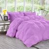All Season 3PC Down Alternative Comforter Sets, 100% Organic Cotton 800TC 600GSM. Pinch Pleated, Breathable, Soft, Fluffy, Light Weight, Machine Washable, EXPANDED Queen Size, Pink view 1