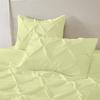 All Season 3PC Down Alternative Comforter Sets, 100% Organic Cotton 800TC 600GSM. Pinch Pleated, Breathable, Soft, Fluffy, Light Weight, Machine Washable, Queen Size, Ivory view 2