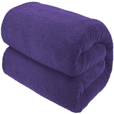 100% Cotton Oversized 40x80 Bath Sheet, Turkish Bath Towels for Bathroom Extra Large, Purple Bath Sheet