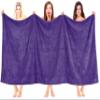 100% Cotton Oversized 40x80 Bath Sheet, Turkish Bath Towels for Bathroom Extra Large, Purple Bath Sheet view 2