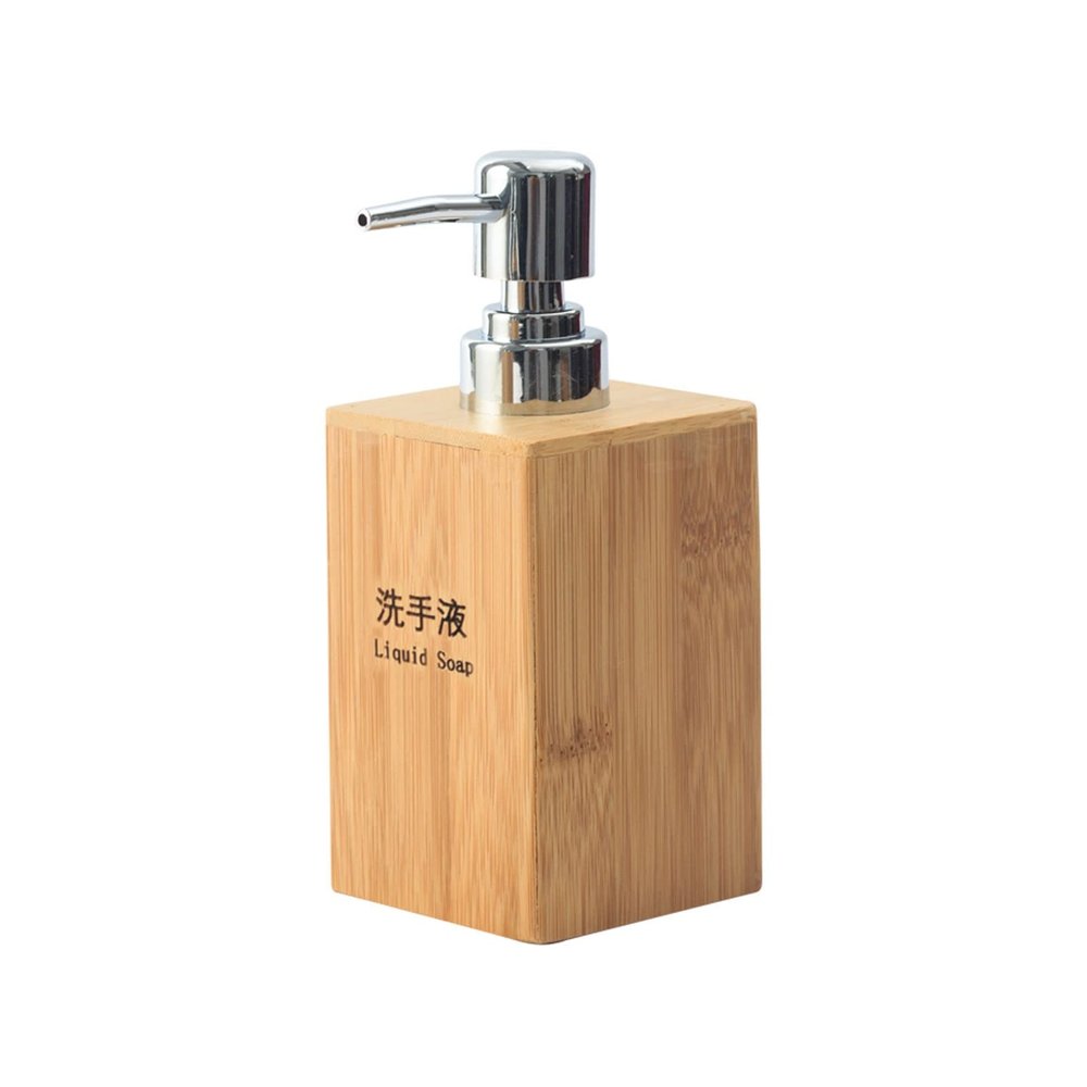 250ml Soap Dispenser Bamboo Lotion Bottle Shower Bath Shampoo Dispenser Liquid Soap Container Bathroom Accessories (Color : Liquid soap)