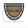 1 Pc of WRM1830FS6 Wrought Iron Rubber Mat Fleur De Lis Slice 18 X 30 view 2