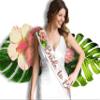 RhinestoneSash Bride Sash Floral - Sunset Hibiscus Wedding Decor Floral Rose Gold Sparkle Diamond Bride to Be Bridal Grade Satin Sash - Monstera Bachelorette Sashes - White Sash(RG MnstrFlrl) view 4