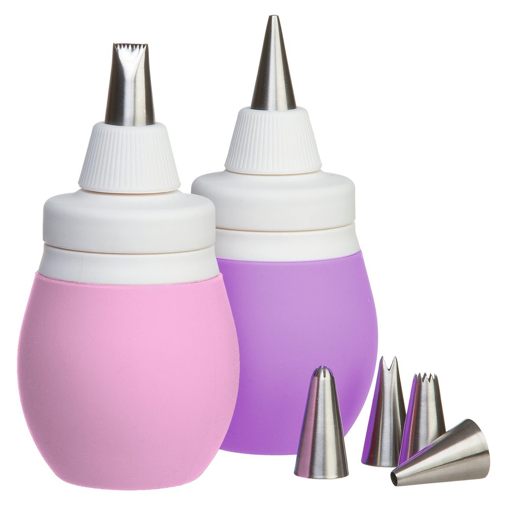 Prepworks by Progressive 8-Piece Frosting Bulb Decorating Kit (Pink)