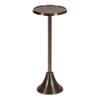 Kate and Laurel Sanzo Modern Pedestal Drink Table, 9 x 9 x 23, Bronze, Decorative End Table with Hammered Tabletop view 1