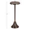 Kate and Laurel Sanzo Modern Pedestal Drink Table, 9 x 9 x 23, Bronze, Decorative End Table with Hammered Tabletop view 3