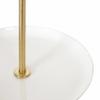 Kate and Laurel Laranya Modern Two Tier Tray; 12 x 12 x 15; White and Gold; Decorative Round Multi Tiered Tray for Display and Storage view 4
