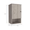 FM FURNITURE Alaska Medicine Cabinet with 3 Storage Shelves, Single Door Cabinet, Open Shelf, Light Gray view 2