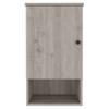 FM FURNITURE Alaska Medicine Cabinet with 3 Storage Shelves, Single Door Cabinet, Open Shelf, Light Gray view 3