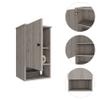 FM FURNITURE Alaska Medicine Cabinet with 3 Storage Shelves, Single Door Cabinet, Open Shelf, Light Gray view 4