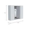 FM FURNITURE Draco Medicine Cabinet with Mirror, Double Door, and 1 External Shelf, White view 2