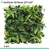 SunnyRoyal 6 Pcs Artificial Boxwood Panel 20"x20" 3D Grass Wall Panels Greenery Backdrop Decor Privacy Hedge Fence Screen for Outdoor Indoor Backyard Garden Decoration, Mixed Style 07 view 2