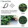 SunnyRoyal 6 Pcs Artificial Boxwood Panel 20"x20" 3D Grass Wall Panels Greenery Backdrop Decor Privacy Hedge Fence Screen for Outdoor Indoor Backyard Garden Decoration, Mixed Style 07 view 3